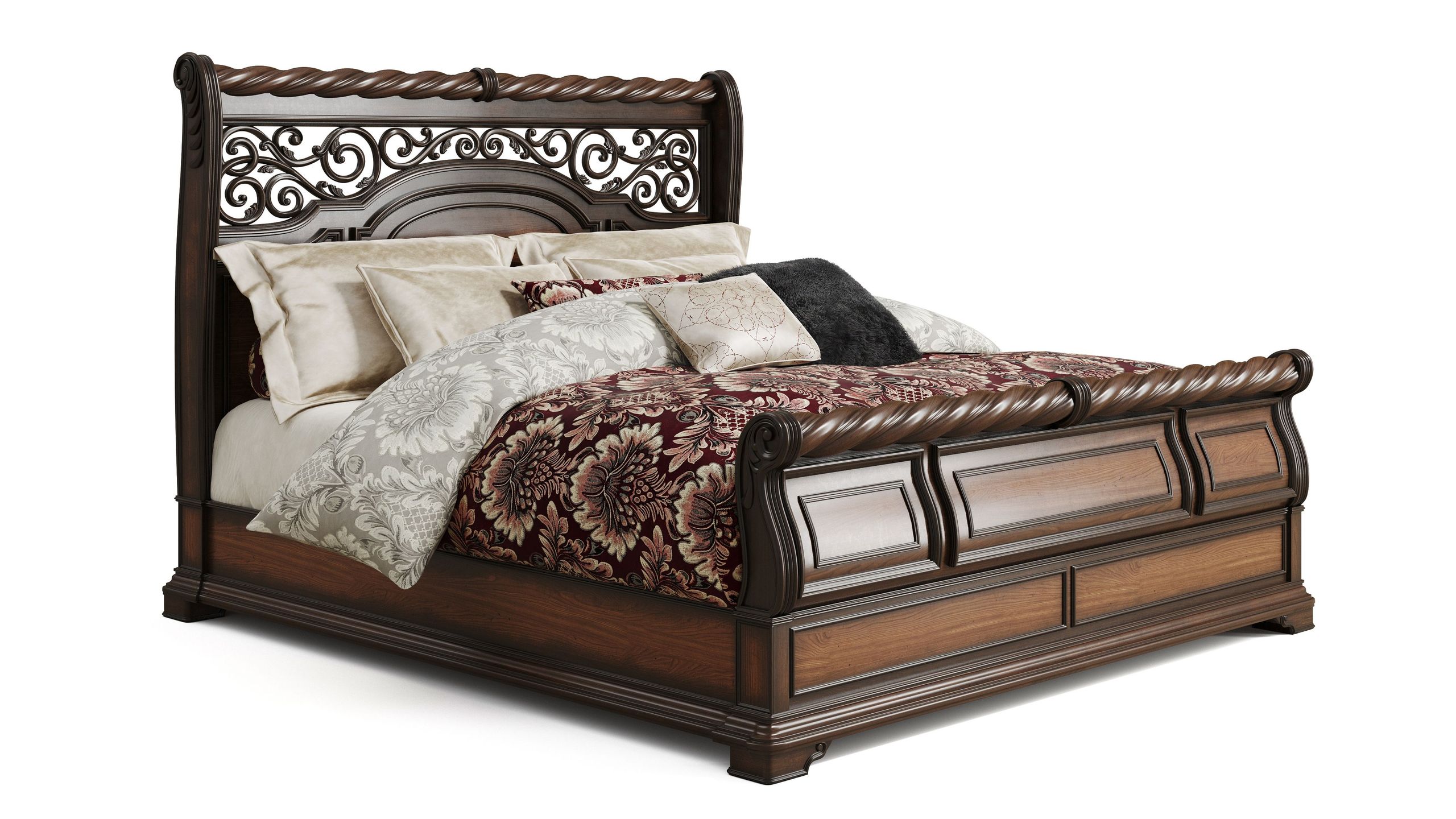 Silo 3D Render of a Classic Bed