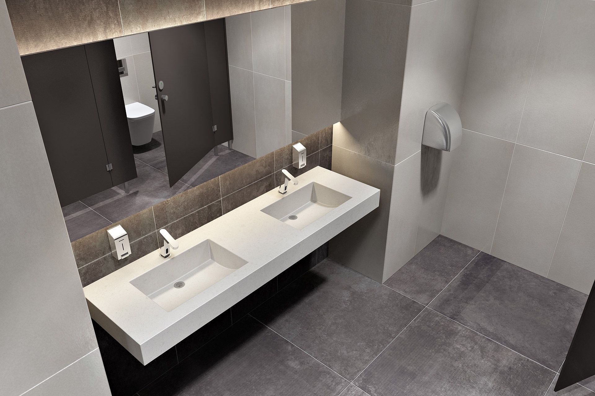 Sink in a Powder Room CG Lifestyle