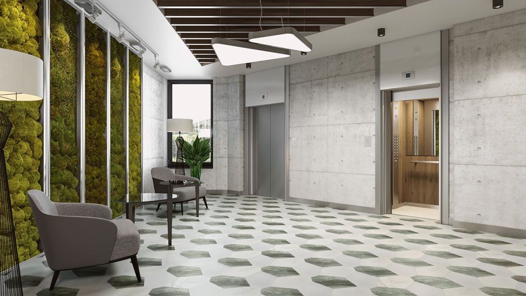 High-quality 3D Lifestyle for Hall Tiles