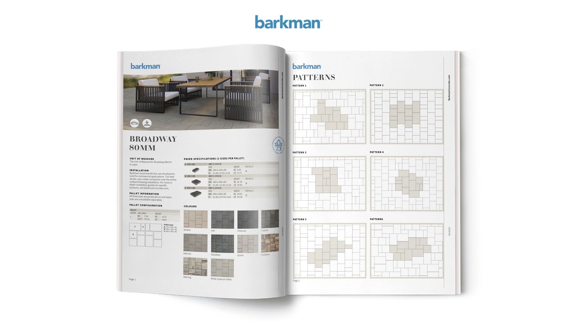Specifications Sheet Spread with 3D Rendering