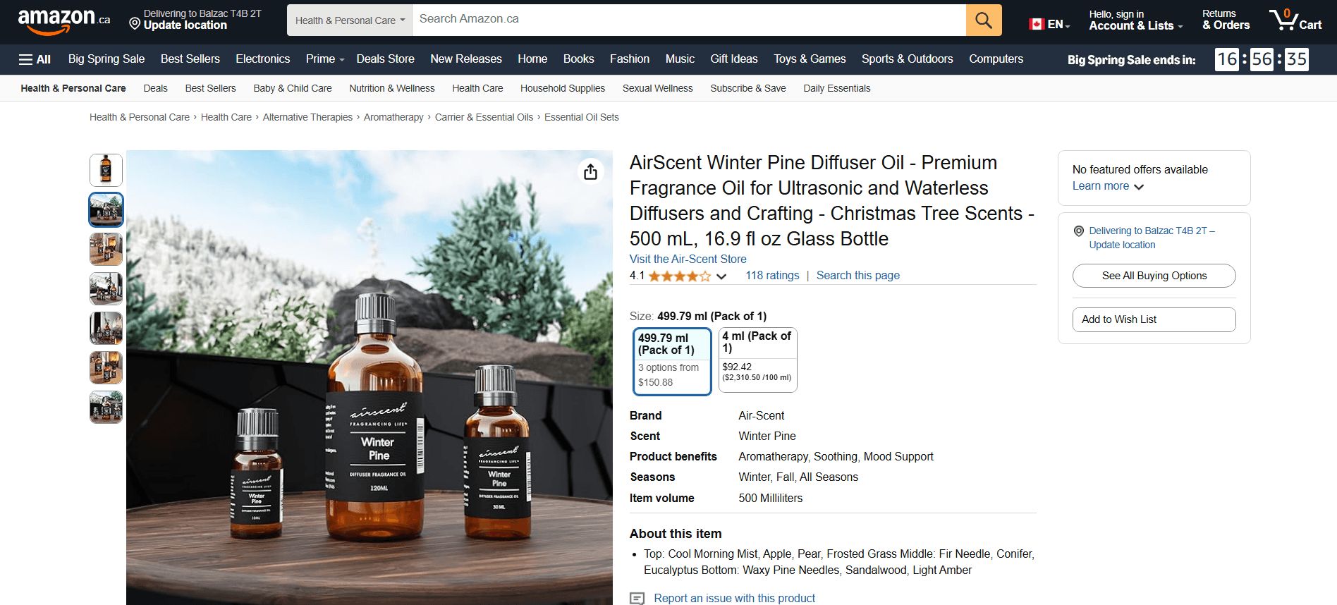 Fagrance CGI for Alpha Aromatics on Amazon