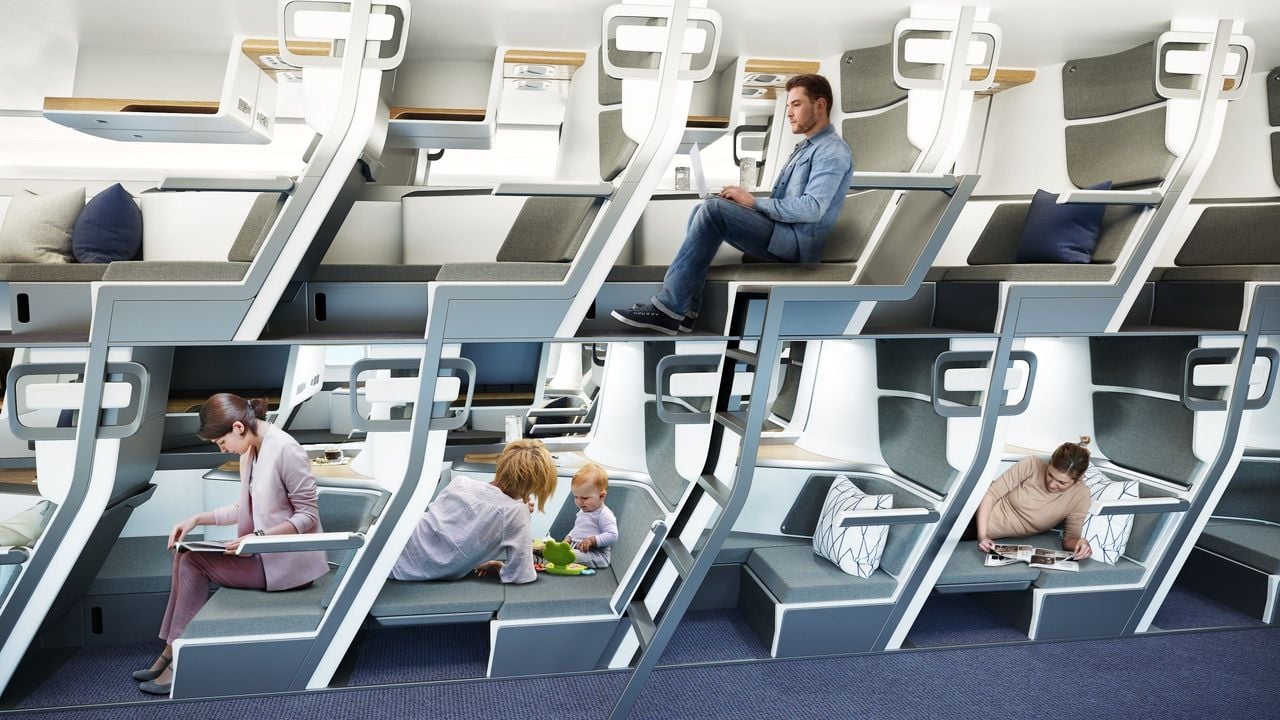 Lie-Flat Zephyr Seats 3D Rendering