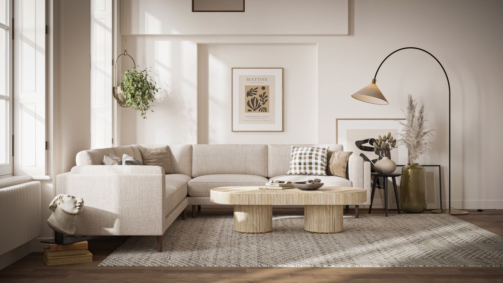 Contemporary Sofa 3D Rendering