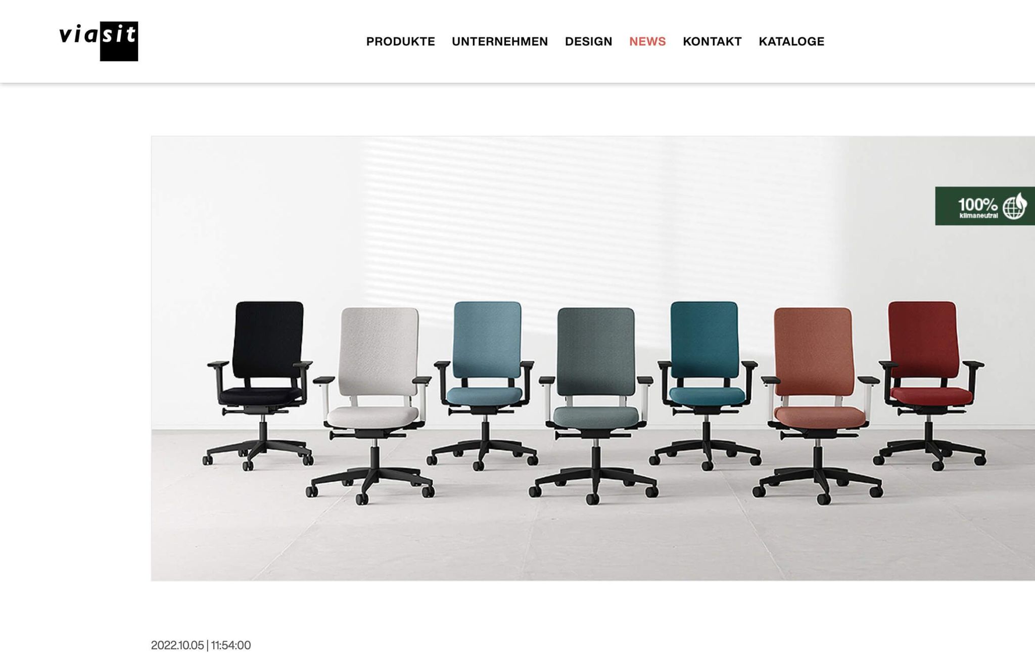 Office Furniture 3D Rendering for a Viasit Site Header