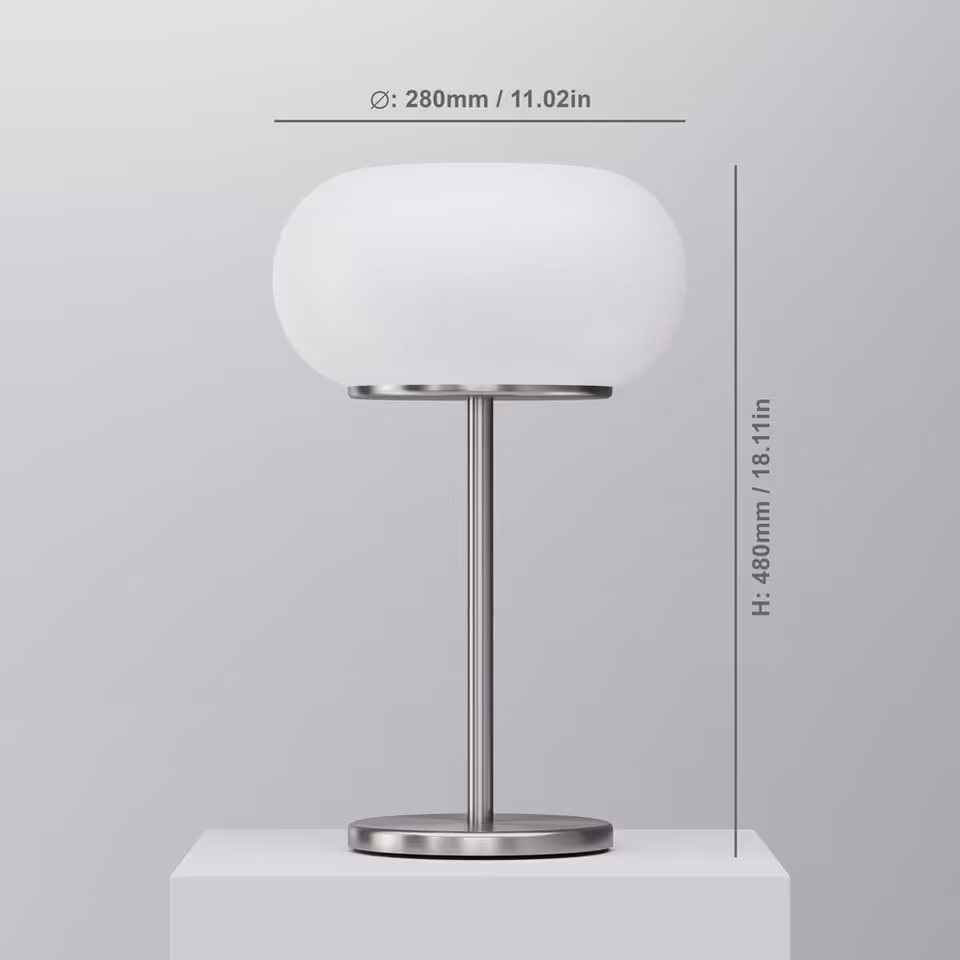 3D product rendering of a stylish table lamp showcasing 3D product modeling and visualization
