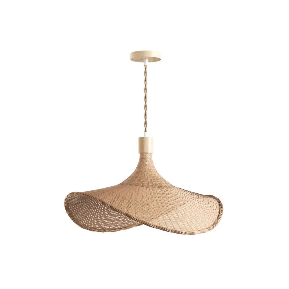 Product Imagery for Catalogs featuring a natural woven pendant light