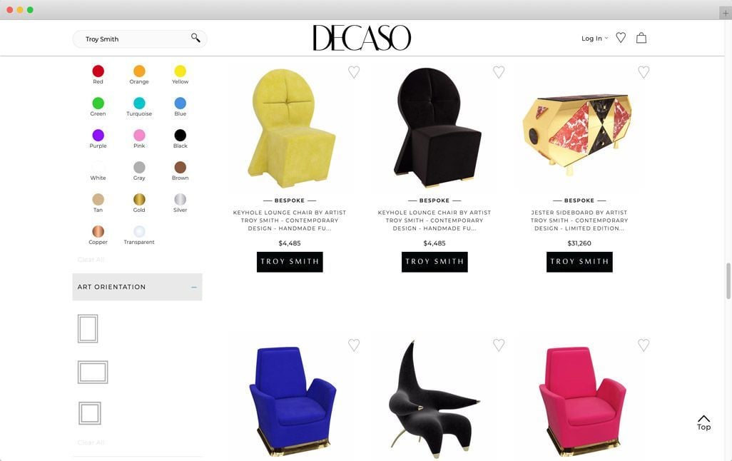 3D furniture visualization of bespoke chairs and sideboard, featuring high-quality 3D rendering and modeling for interior design.