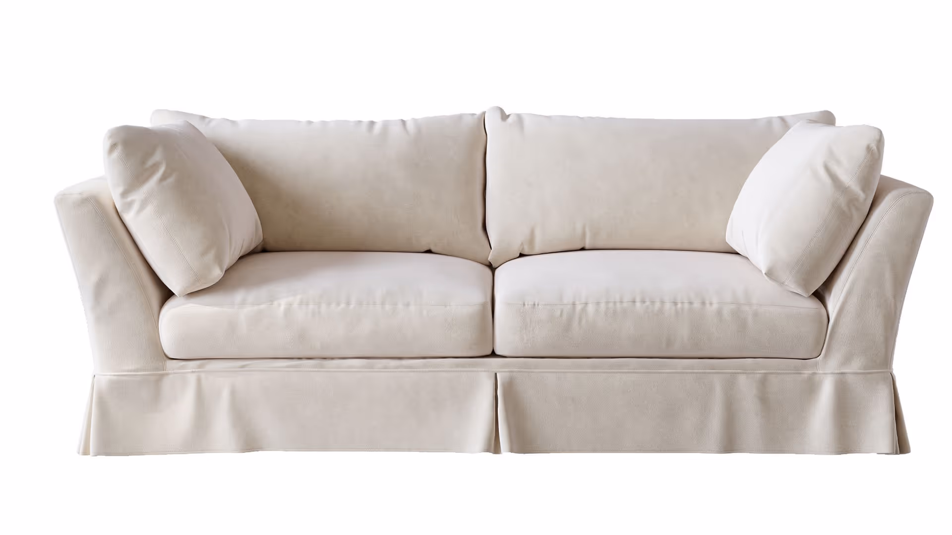 Silo 3D Rendered Image of a Beige Sofa