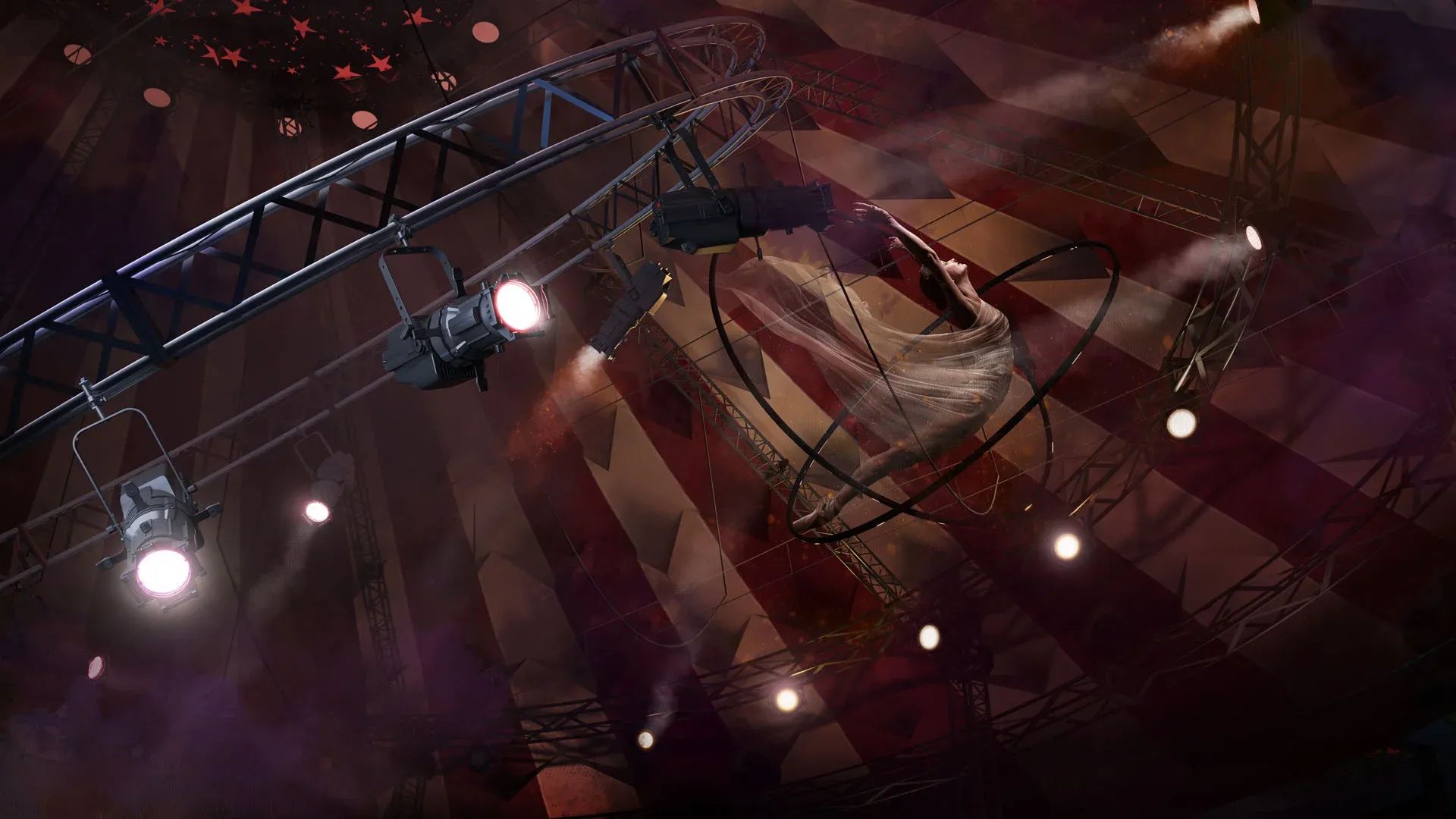 3D Lifestyle Rendering for Track Ligting in a Circus Setting
