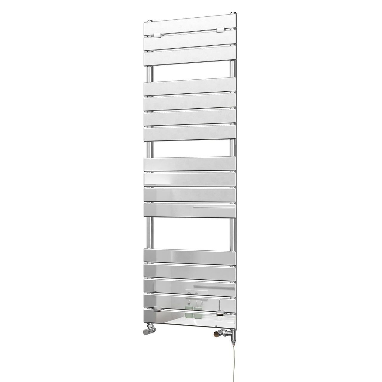 3D product rendering of a modern towel radiator, showcasing realistic product rendering and first-class 3D visualization