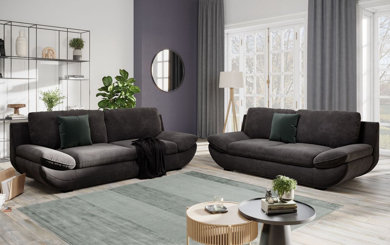 Dark Grey Sofa Lifestyle 3D Render