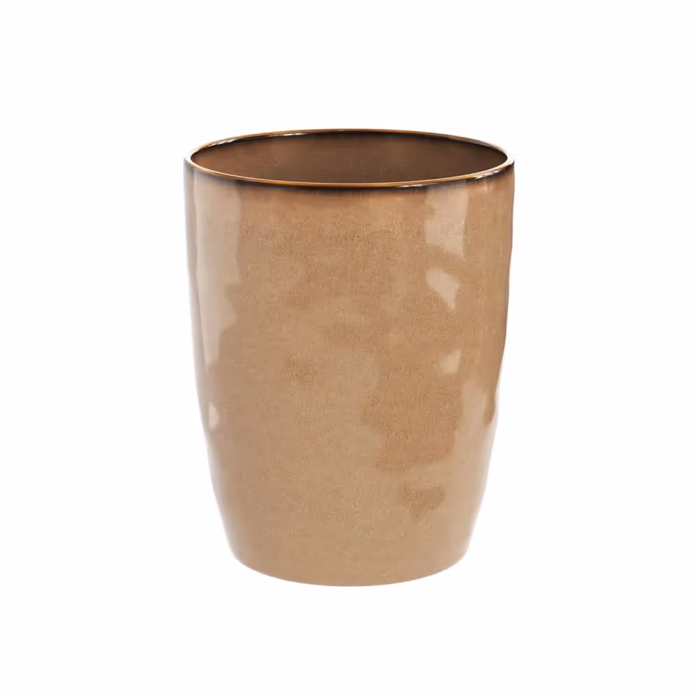 Product imagery for catalogs showing a tall bronze ceramic vase